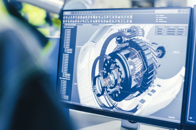 a computer screen showing a design for an engineering projecting