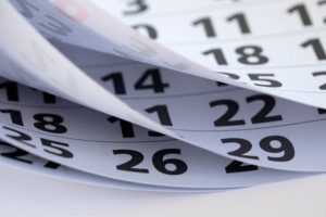 the pages of a calendar spread open to show how time to hire can be months